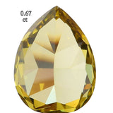 Natural Loose Diamond Pear Green Color SI1 Clarity 6.75 MM 0.67 Ct KDL6469