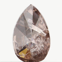 Natural Loose Diamond Pear Brown Pink Color I2 Clarity 4.10 MM 0.14 Ct L6479