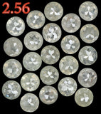 Natural Loose Diamond Round Rose Cut Grey Color I3 Clarity 23 Pcs 2.56 Ct L5127