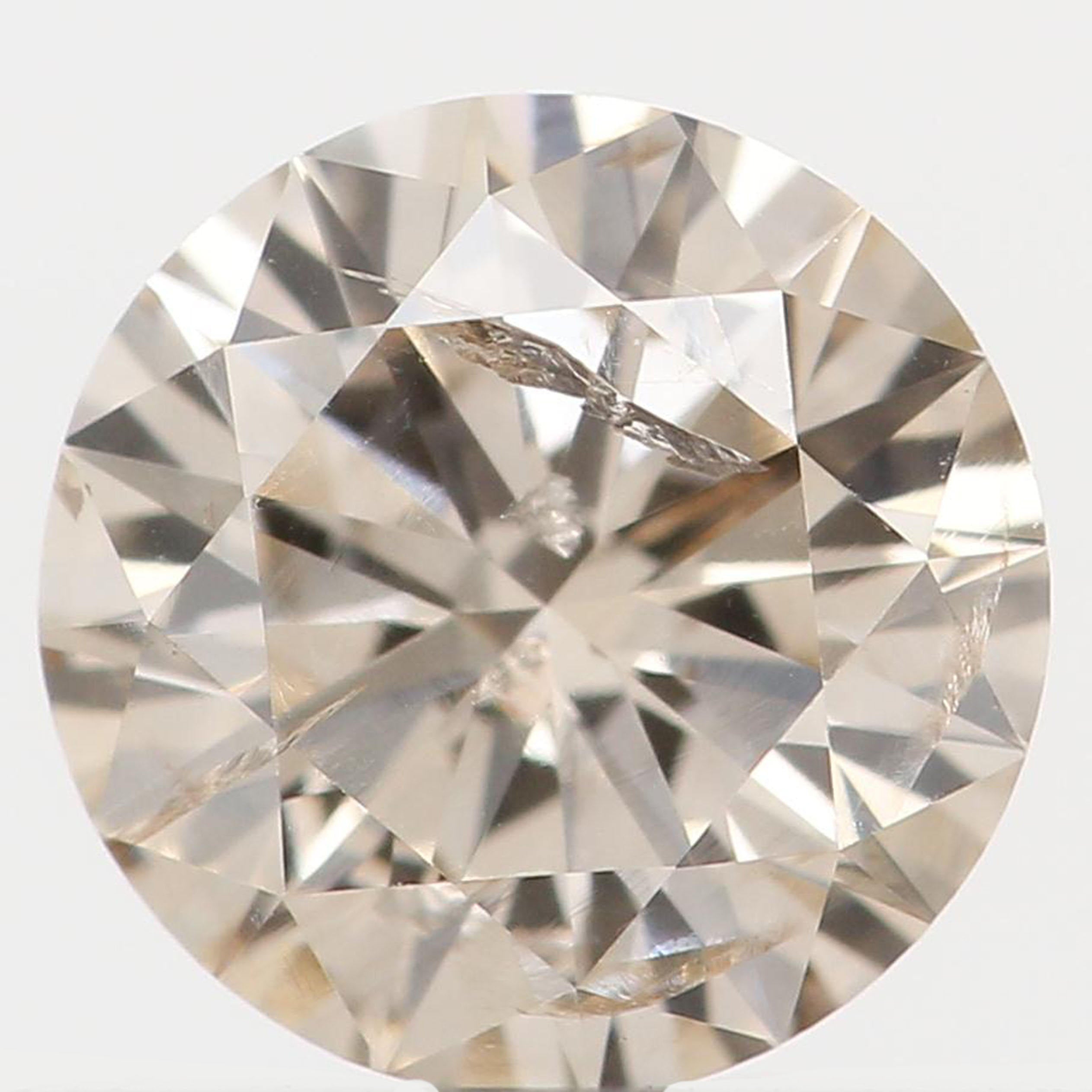 0.426 Ct Natural Loose Round Shape Diamond Brown Color Round Diamond 4.90 MM Natural Loose Brown Color Round Brilliant Cut Diamond LQ5254