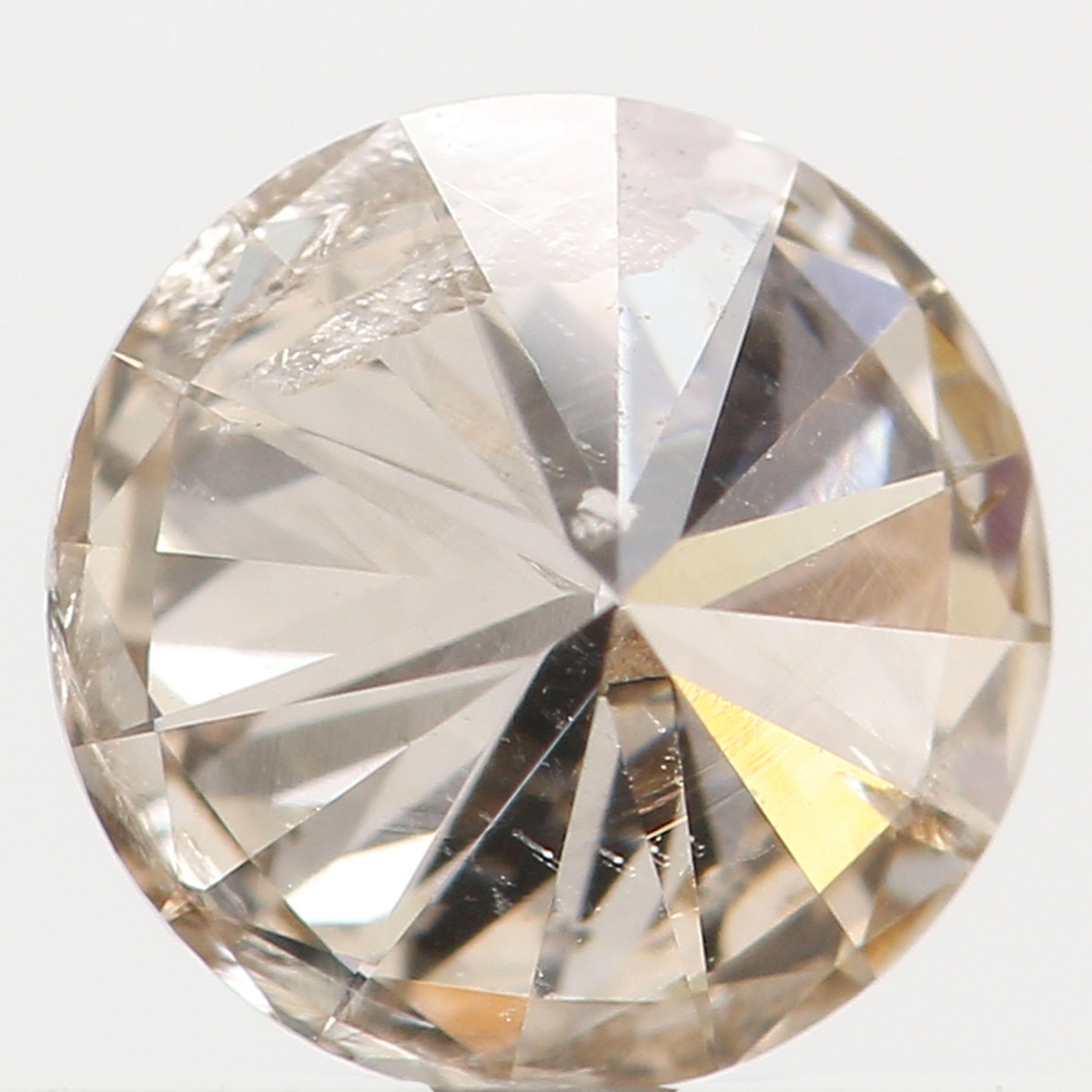 0.426 Ct Natural Loose Round Shape Diamond Brown Color Round Diamond 4.90 MM Natural Loose Brown Color Round Brilliant Cut Diamond LQ5254