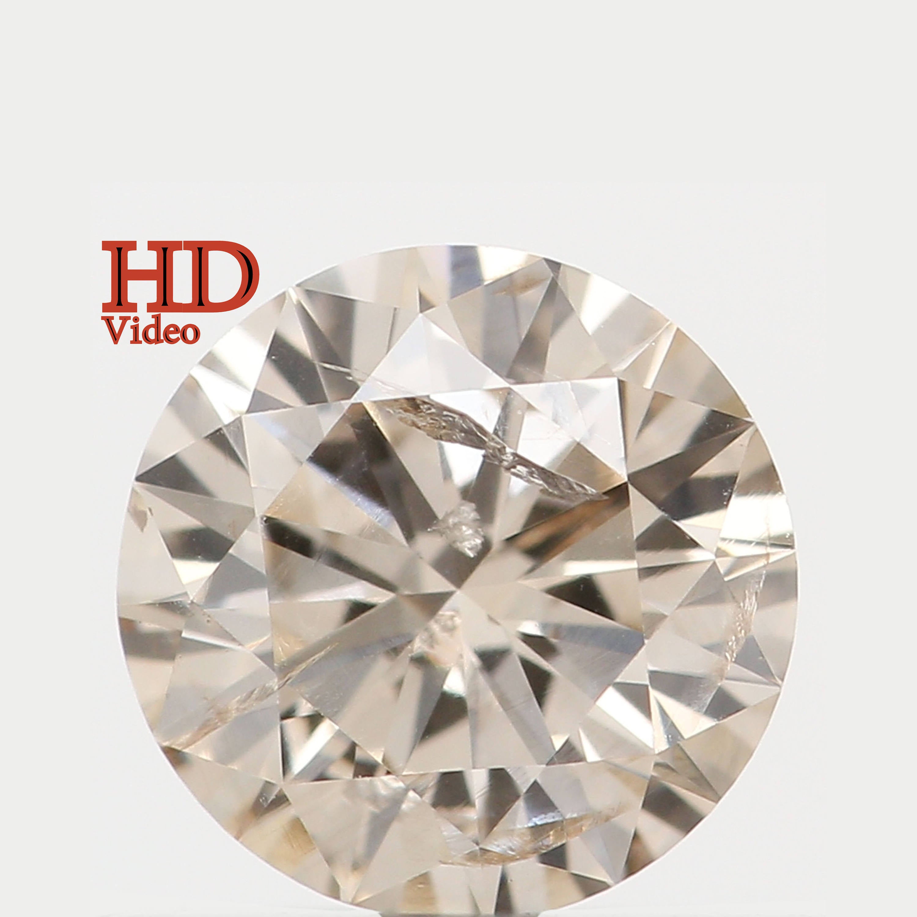 0.426 Ct Natural Loose Diamond, Brown Diamond, Round Diamond, Round Brilliant Cut Diamond, Sparkling Diamond, Rustic Diamond L5254