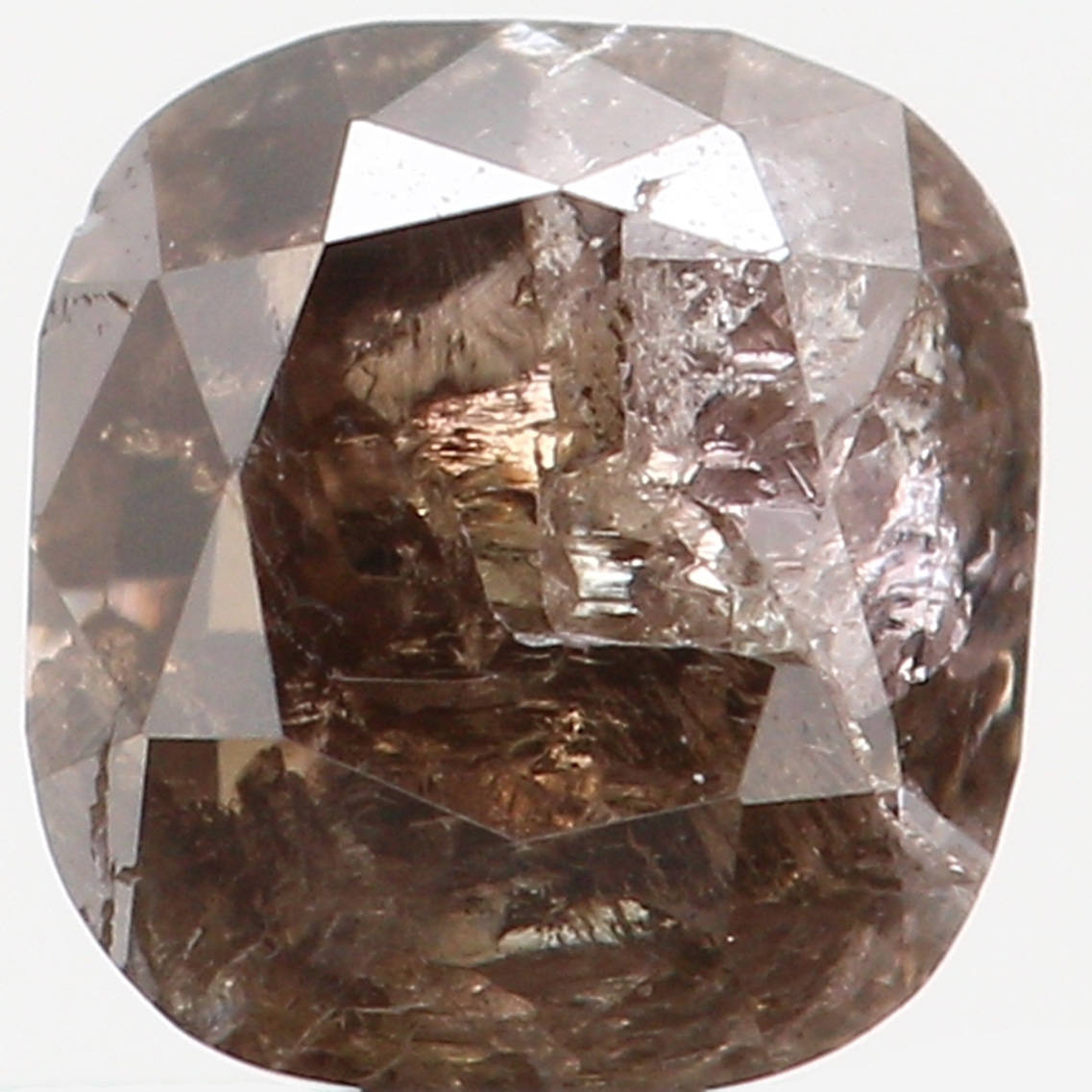 Natural Loose Diamond Cushion Blackish Grey Color I2 Clarity 3.90 MM 0.38 Ct L5381