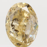 Natural Loose Diamond Oval Orange Yellow Color I1 Clarity 4.40 MM 0.26 Ct KR797