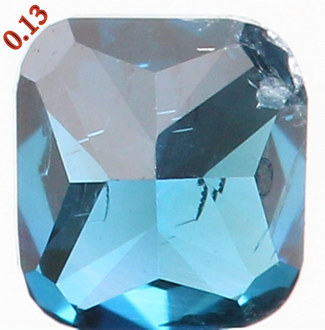 Natural Loose Diamond Cushion Blue Color SI1 Clarity 2.80 MM 0.13 Ct KR814