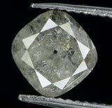 Natural Loose Diamond Cushion Grey Color I3 Clarity 5.80 MM 1.17 Ct KDL6180