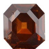 GIA CERTIFIED Natural Loose Diamond Emerald Orangy Brown Color I2 Clarity 6.68 MM 1.59 Ct L2468
