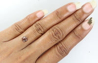 Natural Loose Diamond Round Bead Brown Color I3 Clarity 1.24 Ct 6.00X4.00 MM KR866