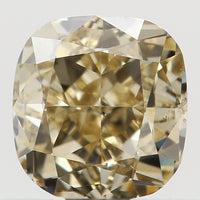 Natural Loose Diamond Cushion Brownish Yellow Color SI2 Clarity 4.90 MM 0.71 Ct KDL5778