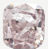 Natural Loose Diamond Cushion Light Brown Pink Color I2 Clarity 2.80 MM 0.16 Ct KR965