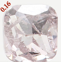 Natural Loose Diamond Cushion Light Brown Pink Color I2 Clarity 2.80 MM 0.16 Ct KR965
