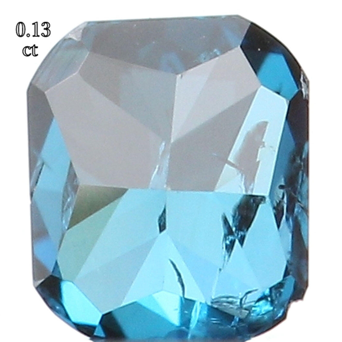 Natural Loose Diamond Cushion Blue Color SI2 Clarity 3.00 MM 0.13 Ct KR963