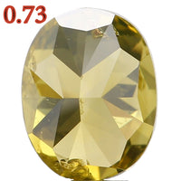 Natural Loose Diamond Oval Yellow Greenish Color SI2 Clarity 4.50 MM 0.73 Ct KDL6455