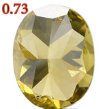 Natural Loose Diamond Oval Yellow Greenish Color SI2 Clarity 4.50 MM 0.73 Ct KDL6455