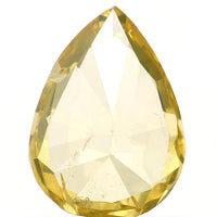 Natural Loose Diamond Pear Greenish Yellow Color SI1 Clarity 6.70 MM 0.59 Ct KDL6470