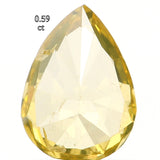 Natural Loose Diamond Pear Greenish Yellow Color SI1 Clarity 6.70 MM 0.59 Ct KDL6470