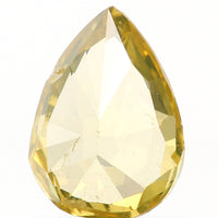 Natural Loose Diamond Pear Greenish Yellow Color SI1 Clarity 6.70 MM 0.59 Ct KDL6470