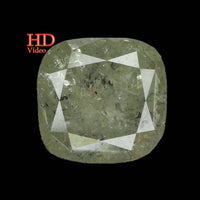 Natural Loose Diamond Cushion Grey Color I1 Clarity 6.40 MM 1.44 Ct KDL6437