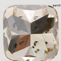 0.67 Ct Natural Loose Diamond, Cushion Diamond, Brown Diamond, Polished Diamond, Real Diamond, Rustic Diamond, Antique Diamond L5131