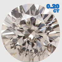 Natural Loose Diamond Round Brown Color I1 Clarity 3.80 MM 0.20 Ct KR151