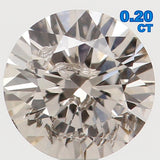 Natural Loose Diamond Round Brown Color I1 Clarity 3.80 MM 0.20 Ct KR151