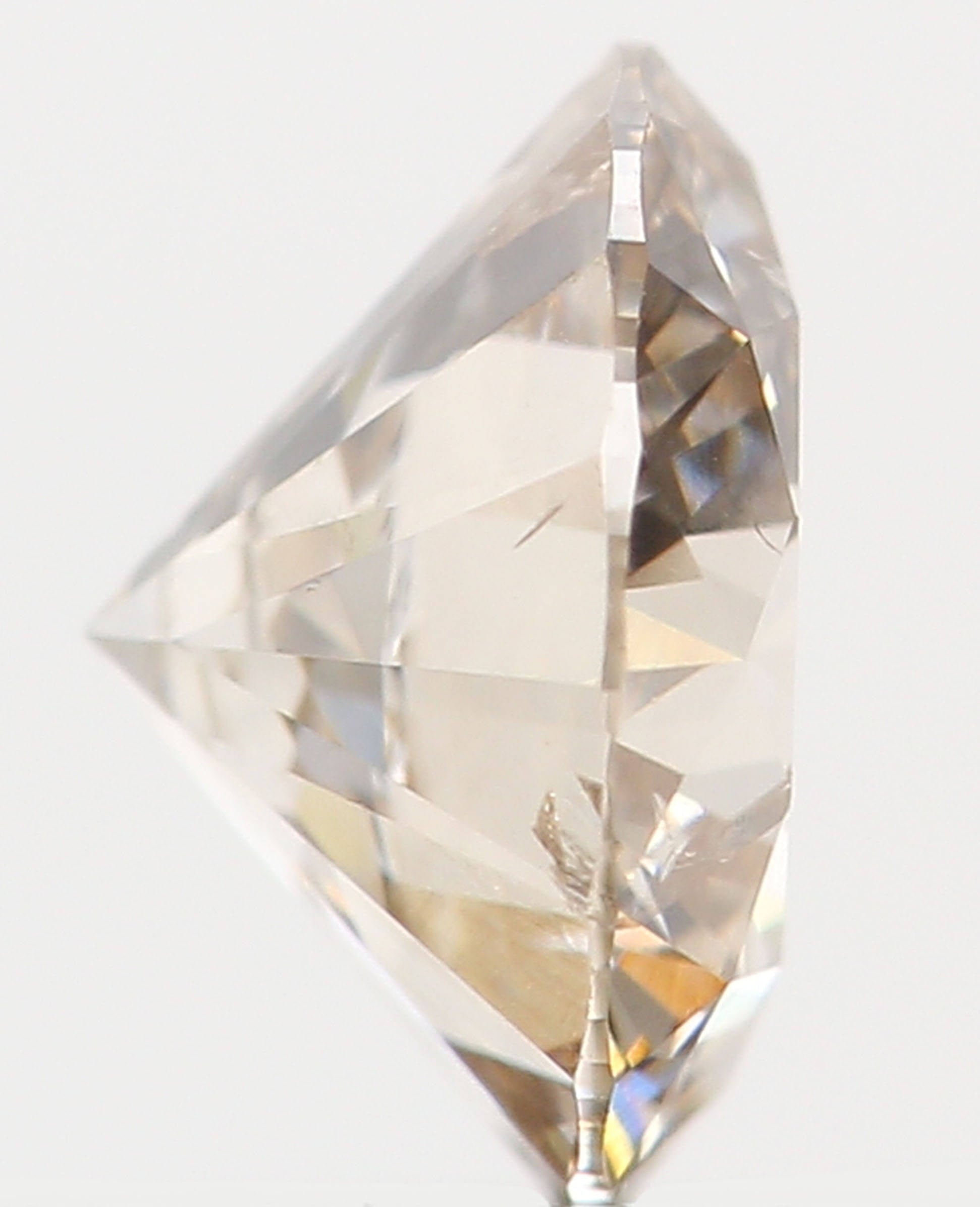 0.426 Ct Natural Loose Round Shape Diamond Brown Color Round Diamond 4.90 MM Natural Loose Brown Color Round Brilliant Cut Diamond LQ5254
