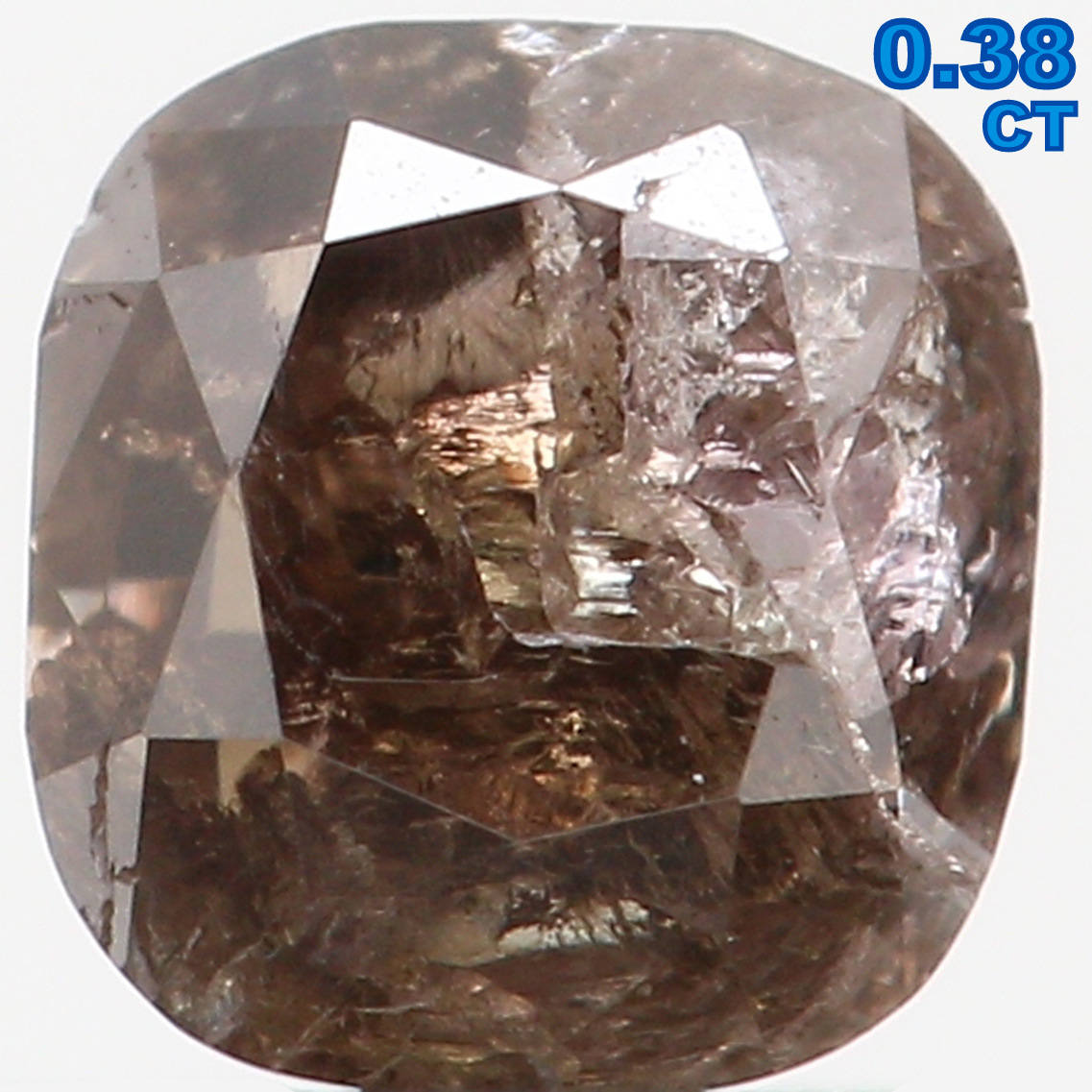 Natural Loose Diamond Cushion Blackish Grey Color I2 Clarity 3.90 MM 0.38 Ct L5381