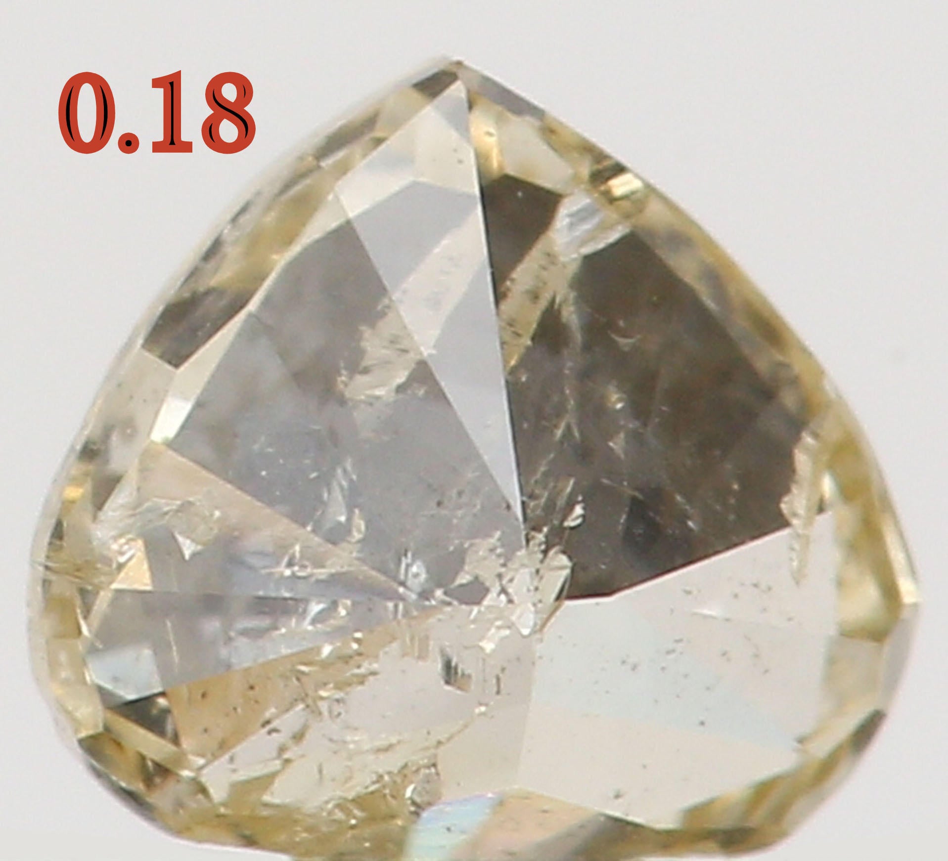 Natural Loose Diamond Heart Yellow Color I1 Clarity 3.80 MM 0.18 Ct L5529