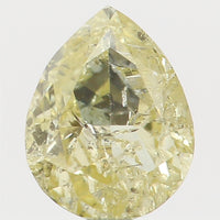Natural Loose Diamond Pear Yellow Color I2 Clarity 4.40 MM 0.21 Ct L5588