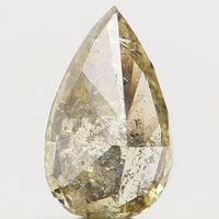 Natural Loose Diamond Pear Yellow Color I2 Clarity 4.20 MM 0.13 Ct KR874
