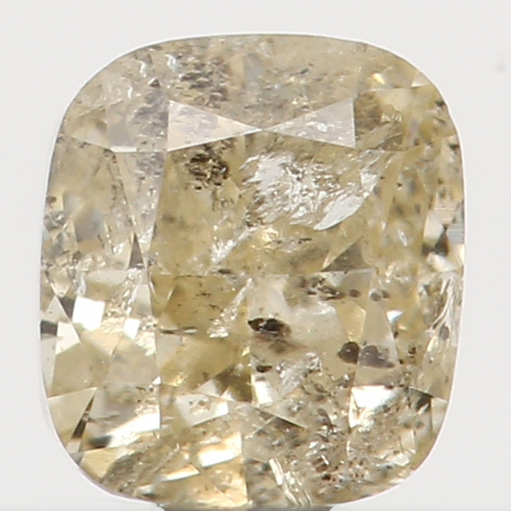 Natural Loose Diamond Cushion Yellow Color I2 Clarity 3.40 MM 0.22 Ct L5631