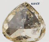 Natural Loose Diamond Heart Light Yellow Color I1 Clarity 3.40 MM 0.15 Ct KR872