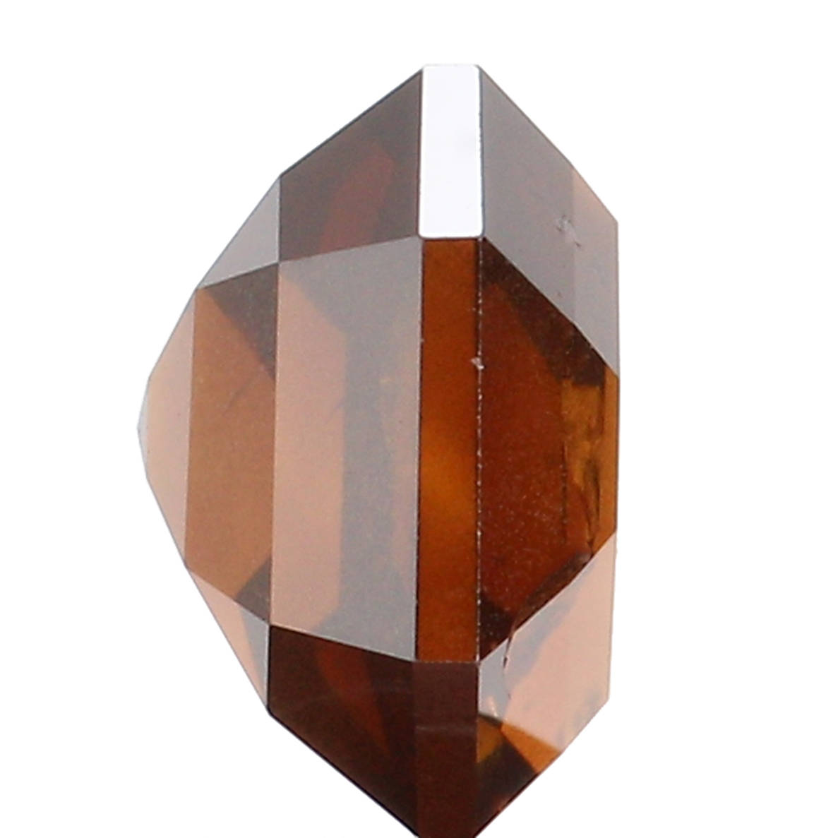 GIA CERTIFIED Natural Loose Diamond Emerald Orangy Brown Color I2 Clarity 6.68 MM 1.59 Ct L2468