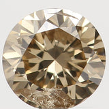 Natural Loose Diamond Round Yellow Brown Color SI1 Clarity 3.30 MM 0.14 Ct KR1345