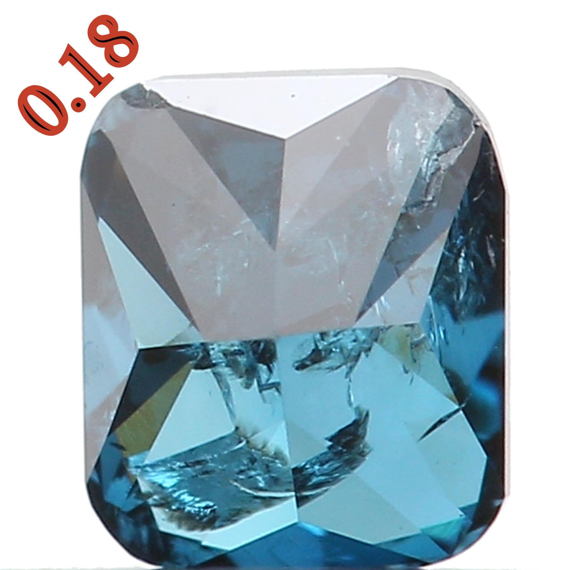 Natural Loose Diamond Cushion Blue Color I1 Clarity 3.40 MM 0.18 Ct KR982