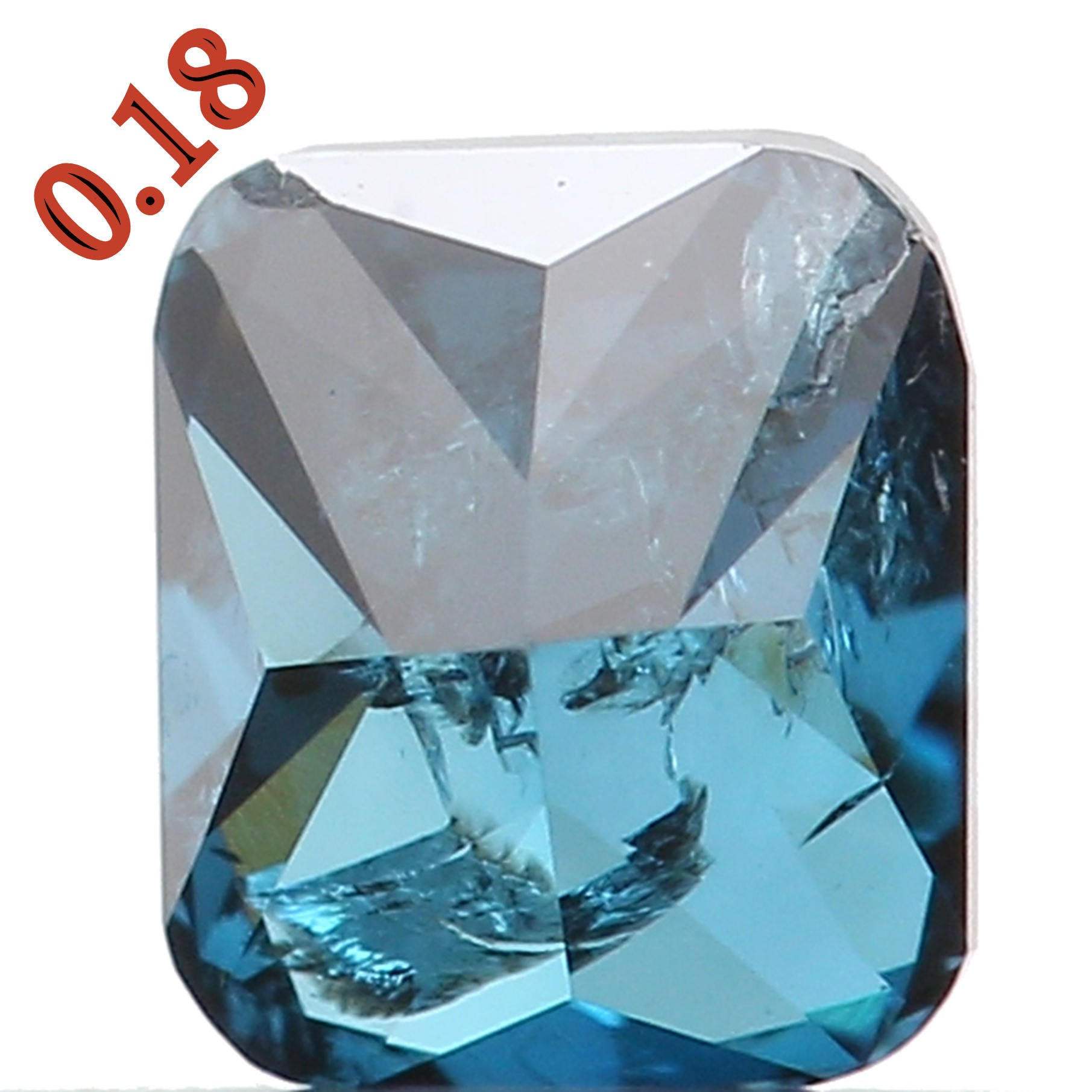 Natural Loose Diamond Cushion Blue Color I1 Clarity 3.40 MM 0.18 Ct KR982