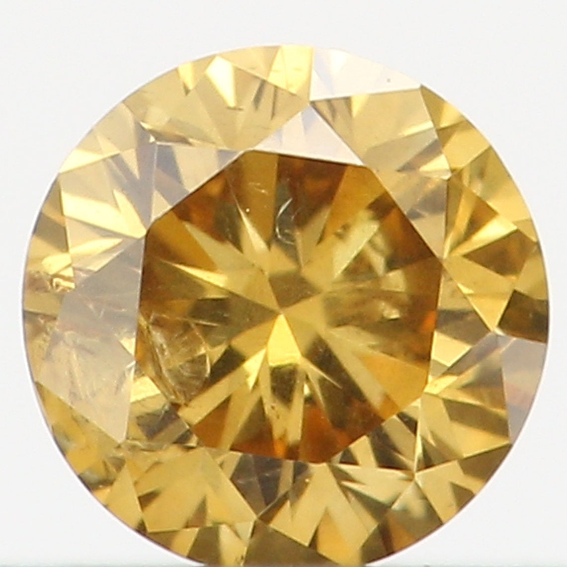 Natural Loose Diamond Round Fancy Dark Yellow Color I1 Clarity 3.20 MM 0.14 Ct L6434