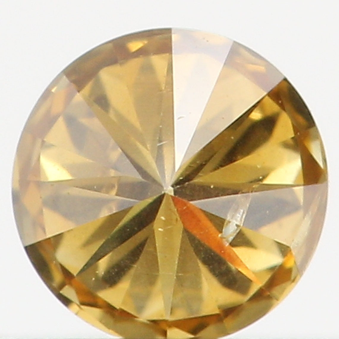 Natural Loose Diamond Round Fancy Dark Yellow Color I1 Clarity 3.20 MM 0.14 Ct L6434
