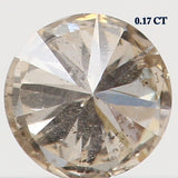 0.17 Ct Natural Loose Diamond, Brown Diamond, Round Diamond, Round Brilliant Cut Diamond, Sparkling Diamond, Rustic Diamond L4398