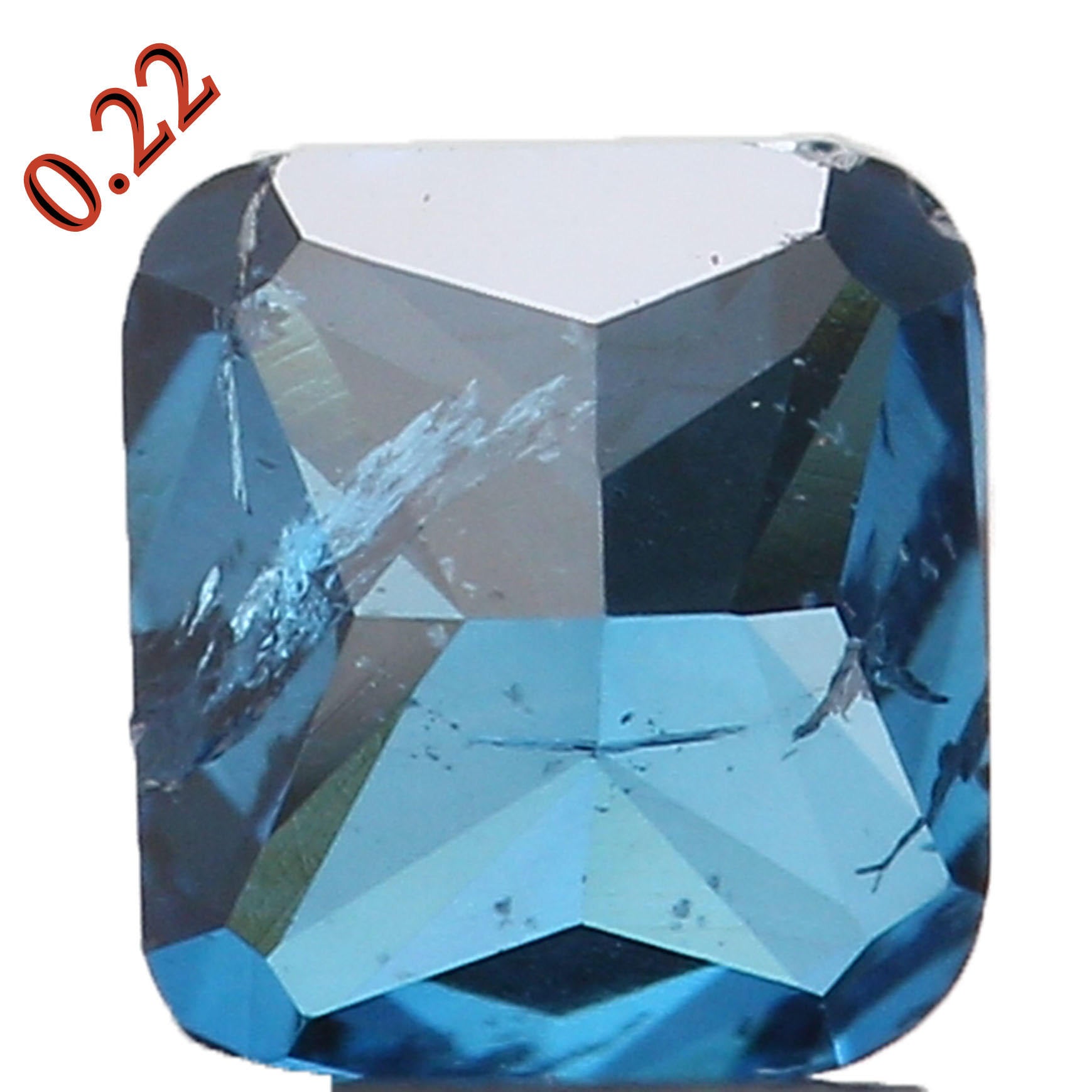 Natural Loose Diamond Cushion Blue Color I1 Clarity 3.20 MM 0.22 Ct KR978