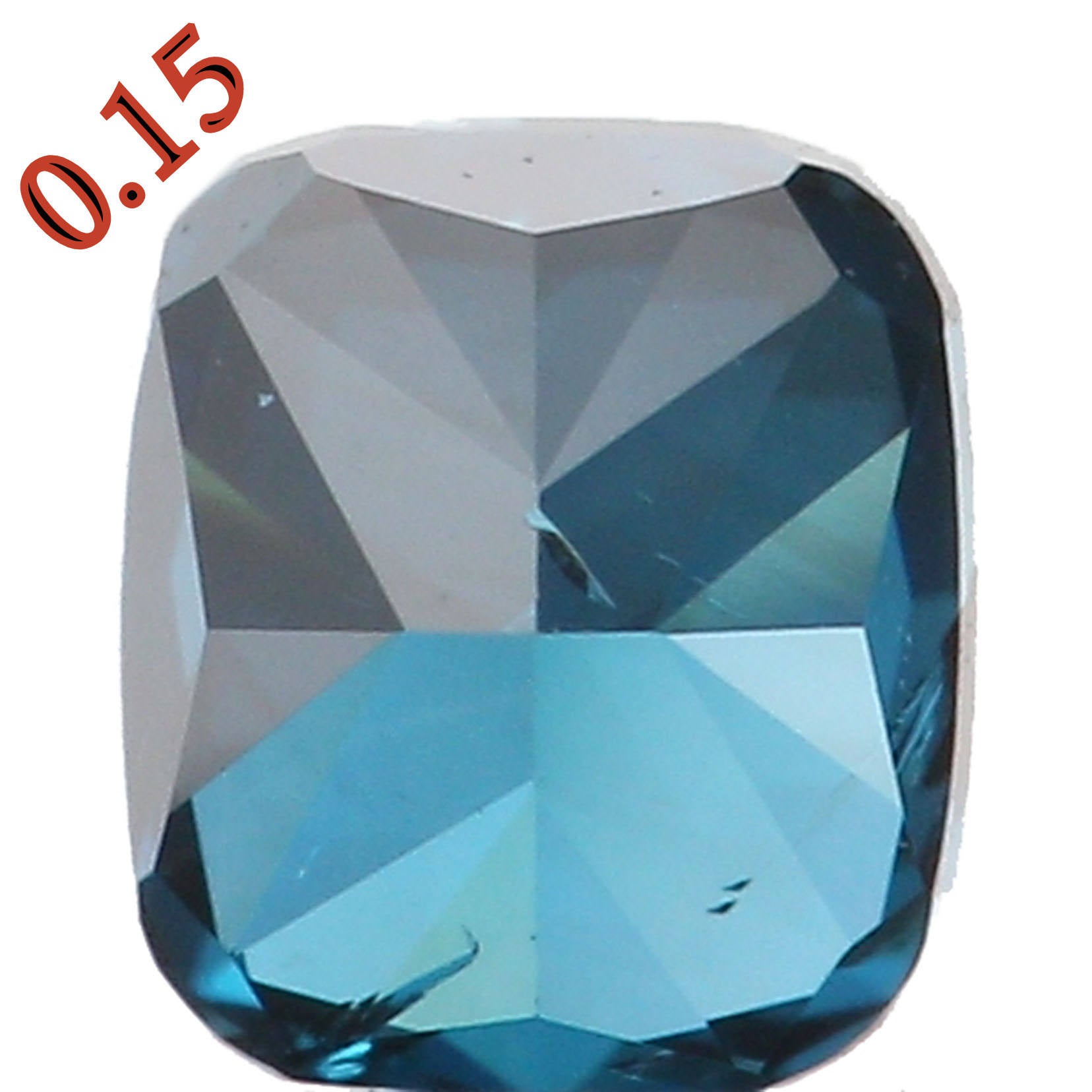 Natural Loose Diamond Cushion Blue Color SI2 Clarity 3.10 MM 0.15 Ct KR979