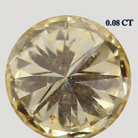 0.08 Ct Natural Loose Diamond, Orange Diamond, Yellow Diamond, Round Diamond, Round Brilliant Cut, Sparkling Diamond, Rustic Diamond L5154