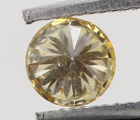 0.08 Ct Natural Loose Diamond, Orange Diamond, Yellow Diamond, Round Diamond, Round Brilliant Cut, Sparkling Diamond, Rustic Diamond L5154
