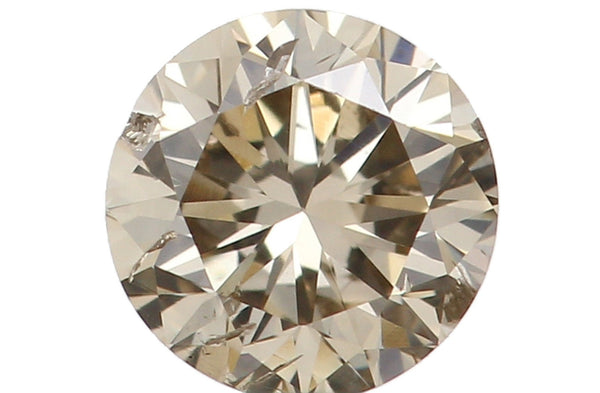 Natural Loose Diamond Round Brown Color I1 Clarity 3.60 MM 0.19 Ct L5442