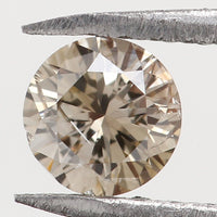 Natural Loose Diamond Round Brown Color I2 Clarity 3.80 MM 0.21 Ct KR801
