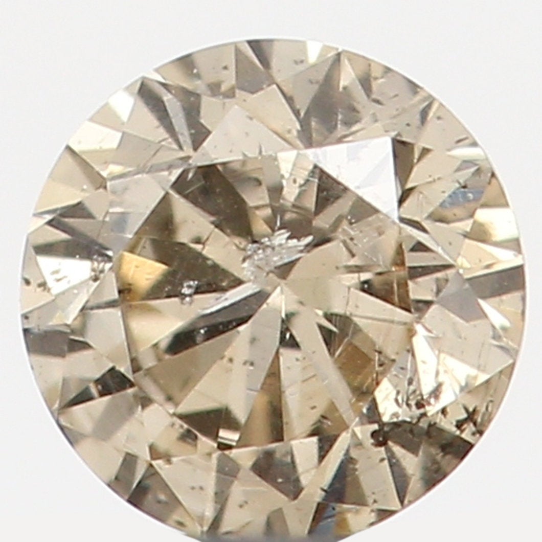 Natural Loose Diamond Round Brown Color I1 Clarity 3.00 MM 0.10 Ct L5462