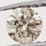 Natural Loose Diamond Round Brown Color I1 Clarity 3.20 MM 0.12 Ct KR805