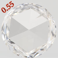 Natural Loose Diamond Round Rose Cut G Color SI1 Clarity 6.00 MM 0.55 Ct KDL6242