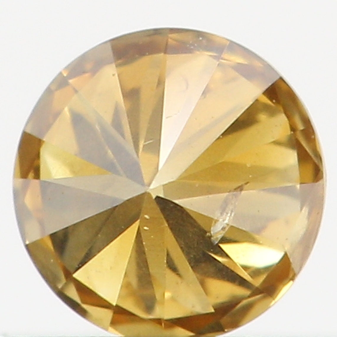 Natural Loose Diamond Round Fancy Dark Yellow Color I1 Clarity 3.20 MM 0.14 Ct L6434