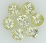 Natural Loose Diamond Round Rose Cut Yellow Grey Color I3 Clarity 7 Pcs 1.28 Ct KDL5985